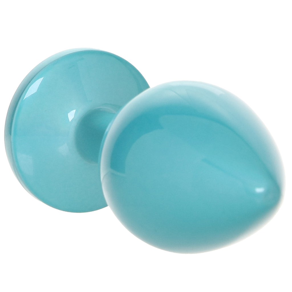 Rear Assets Medium Metal Butt Plug in Teal Anal Sex Toys > Butt Plugs