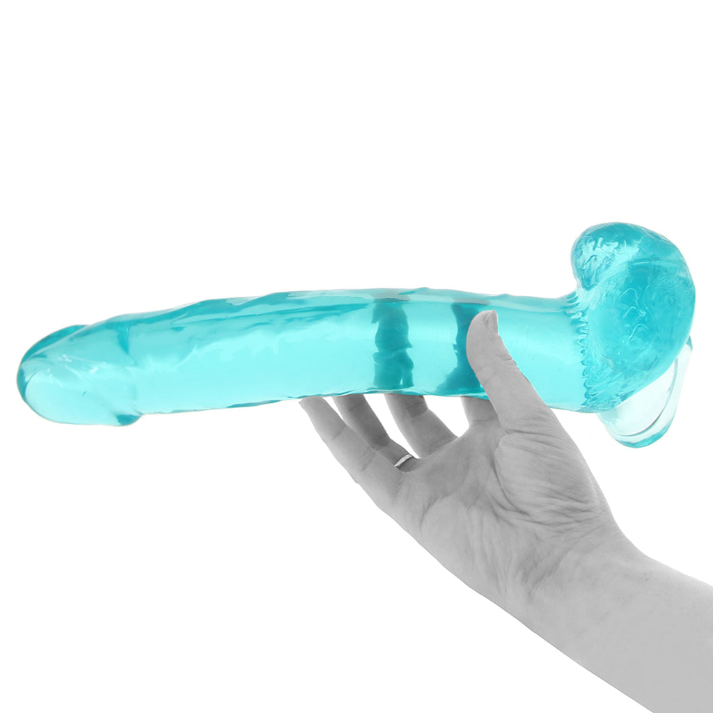 Size Queen 10 Inch Jelly Dildo in Teal Dildo Sex Toys > Realistic Dildos