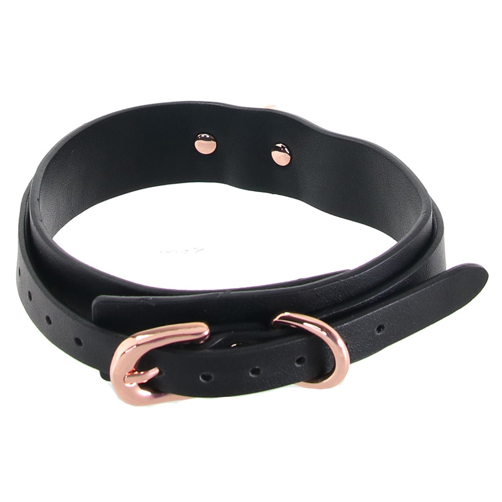 Bondage Couture Collar & Leash in Rose Gold Bondage and Fetish > Leashes and Collars
