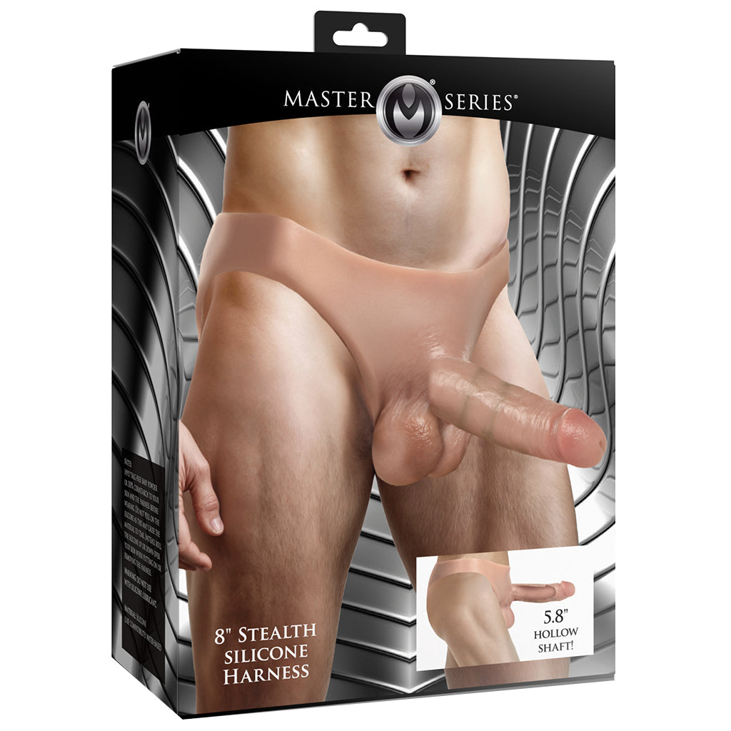 Master Series 8 Inch Stealth Silicone Harness Dildo Sex Toys > Strap-On and Harnesses