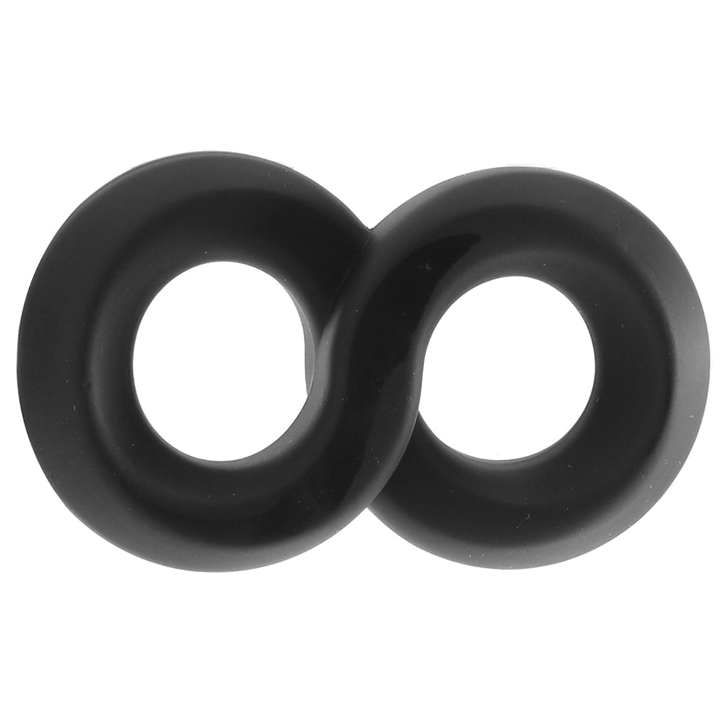 Ultra-Soft Crazy 8 Cock Ring in Black Cock Rings