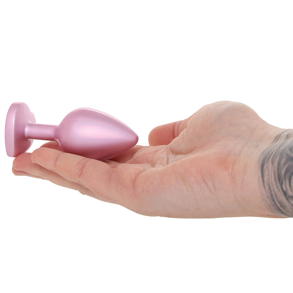 Booty Bling Pink Metal Jewelled Butt Plug in Medium Anal Sex Toys > Butt Plugs