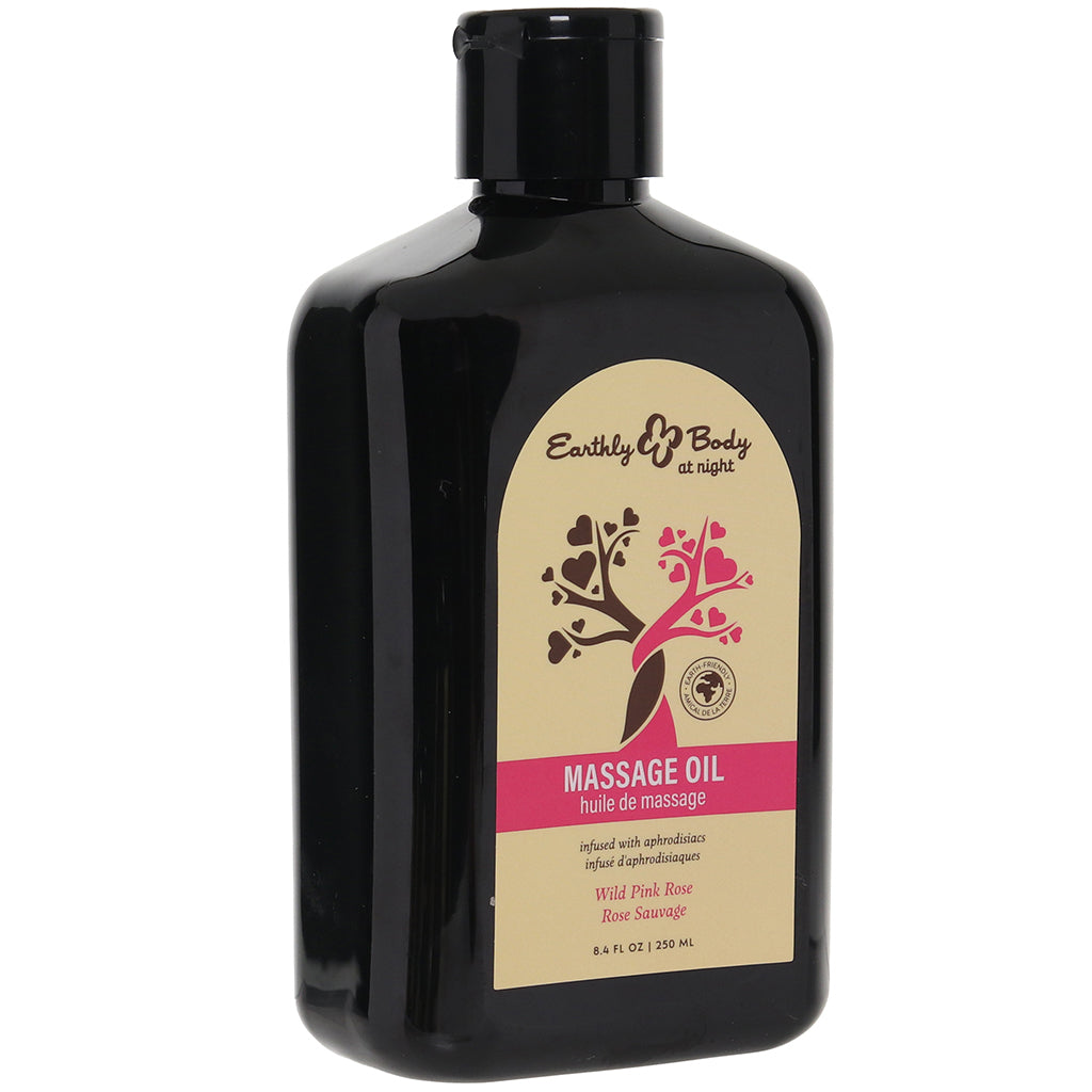 At Night Massage Oil 8.4oz/250ml in Wild Pink Rose Lubes and Lotions > Erotic Massage Oils