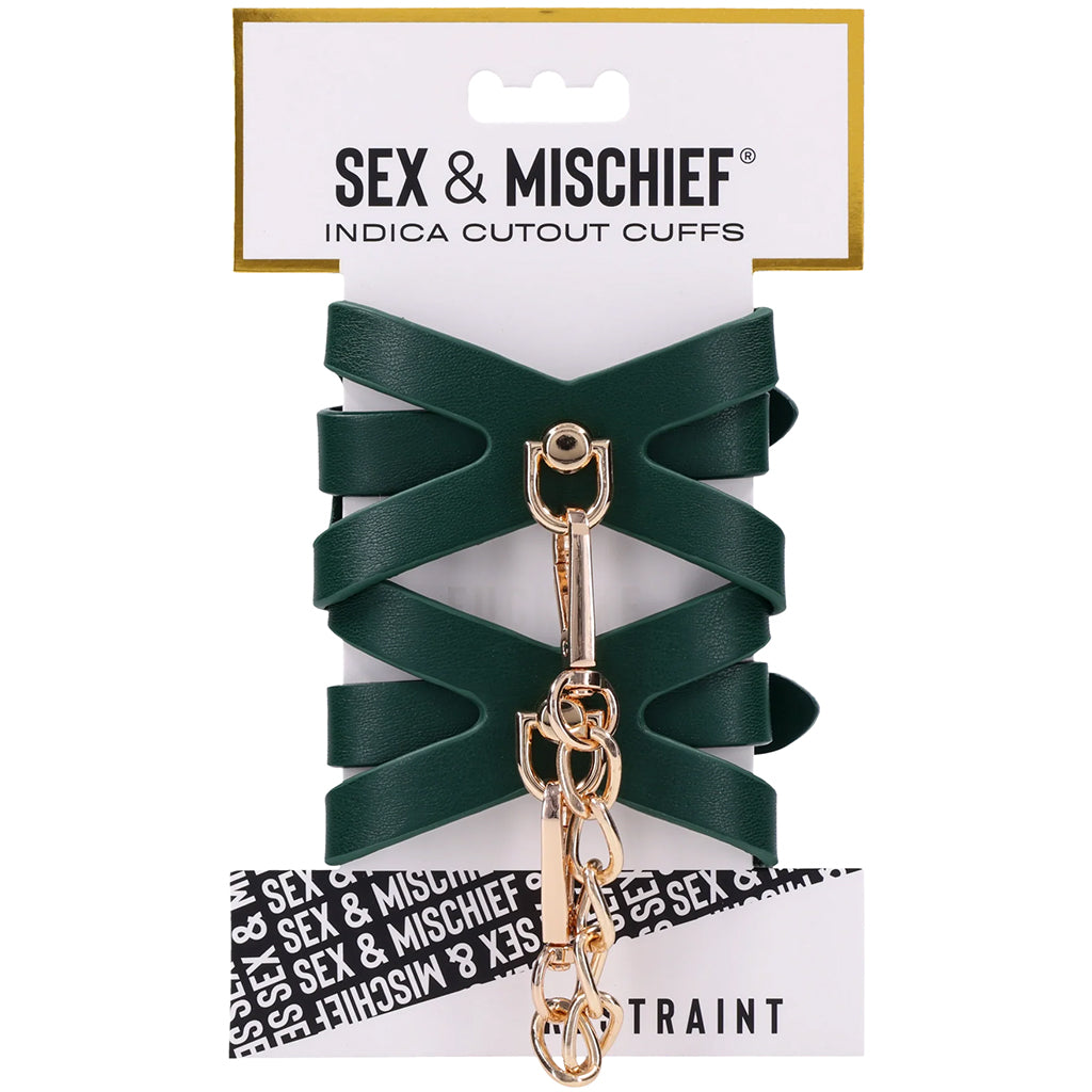 Sex & Mischief Indica Cutout Cuffs Bondage and Fetish > Wrist and Ankle Cuffs