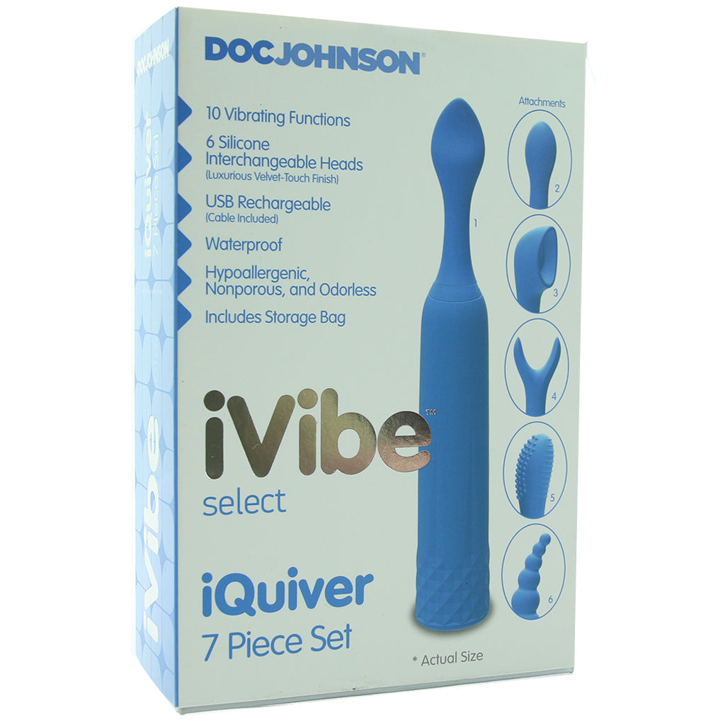 iVibe Select iQuiver 7 Piece Set in Periwinkle Blue Vibrators > Clitoral Stimulators