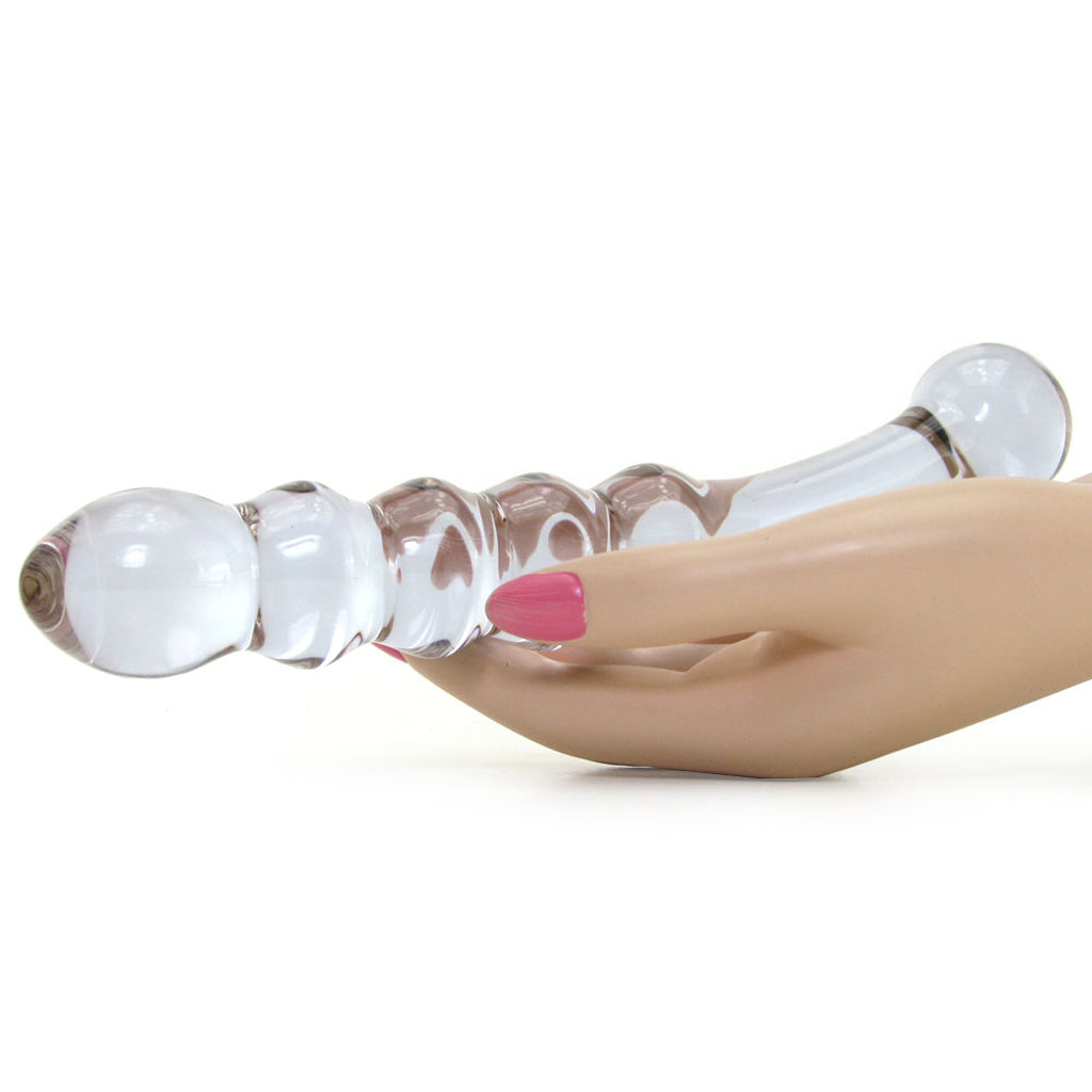 gläs Purple Rain Ribbed Glass Dildo Dildo Sex Toys > Pyrex Glass Dildos