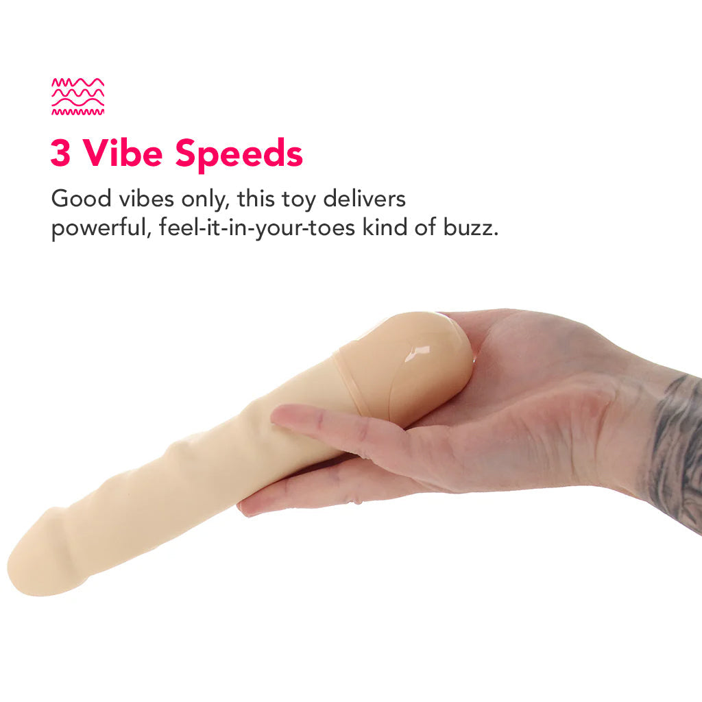 Waterproof Power Stud Rod Vibe in Ivory Dildo Sex Toys > Vibrating Dildos