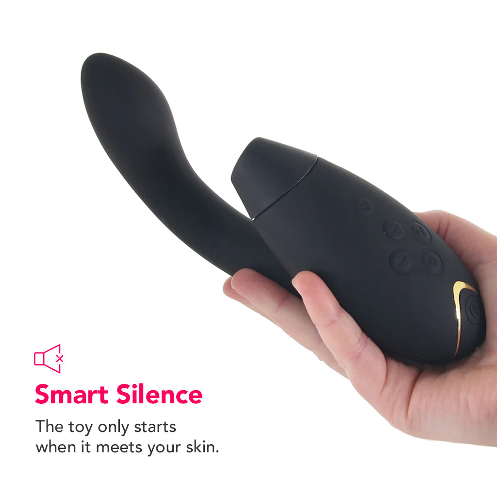 Womanizer Duo 2 Clitoral & G-Spot Stimulator in Black Vibrators > Clitoral Suction & Stimulation