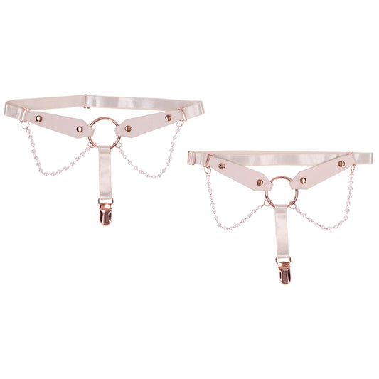 S&M Peaches 'n CreaMe Pearl Garters