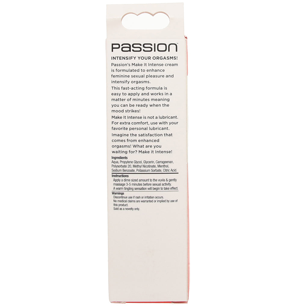 Passion Make It Intense Warming Cream in 1.5oz/44ml Lubes and Lotions > Sexual Stimulants