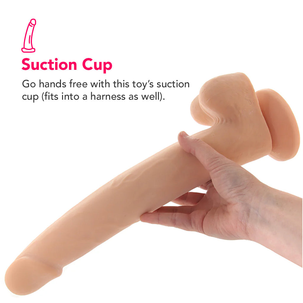 Size Queen 12 Inch Dildo in Ivory Dildo Sex Toys > Realistic Dildos