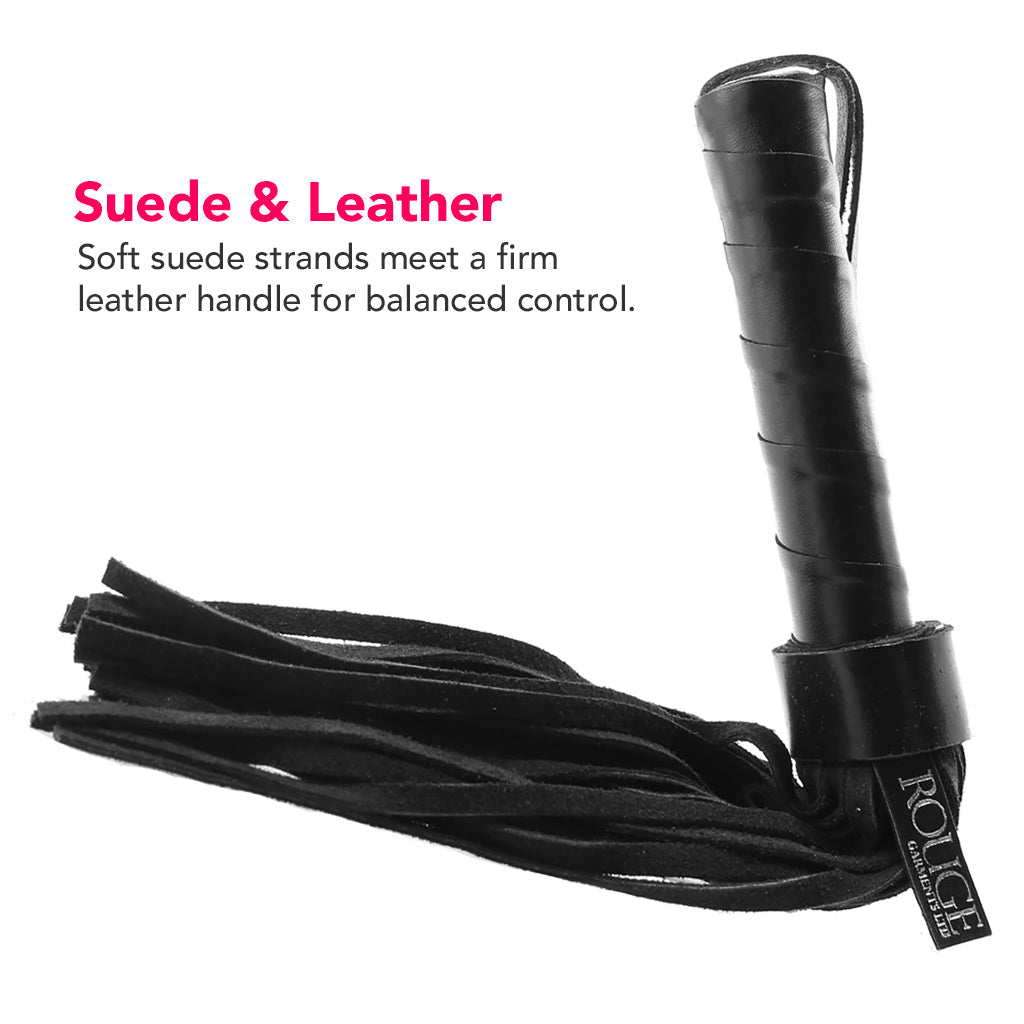 Short Suede Flogger in Black Bondage and Fetish > Whips and Crops