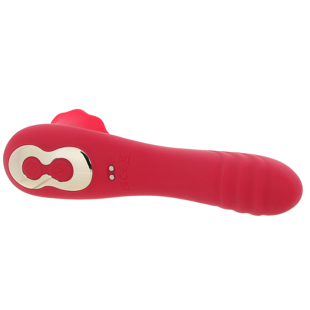 Secret Kisses Rose Quake Dual Ended Tapping Vibe Vibrators > G-Spot Vibrators