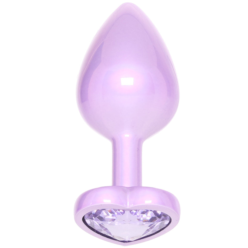 Jewel Amethyst Heart Plug in Large Anal Sex Toys > Butt Plugs