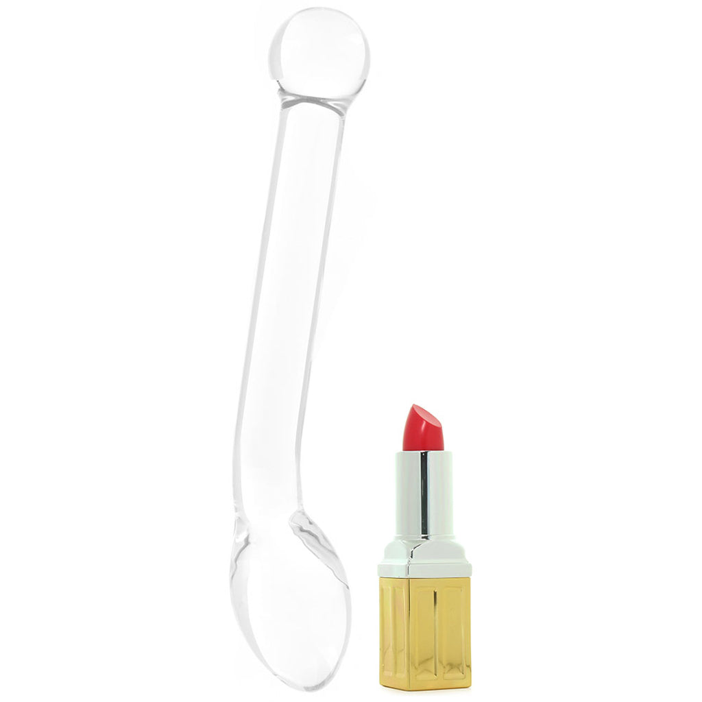 gläs 8 Inch Slimline G-Spot Glass Dildo Dildo Sex Toys > G-Spot Dildos