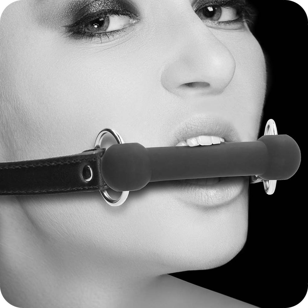 Black & White Silicone Bit Gag Bondage and Fetish > Ball Gags & Mouth Restraints