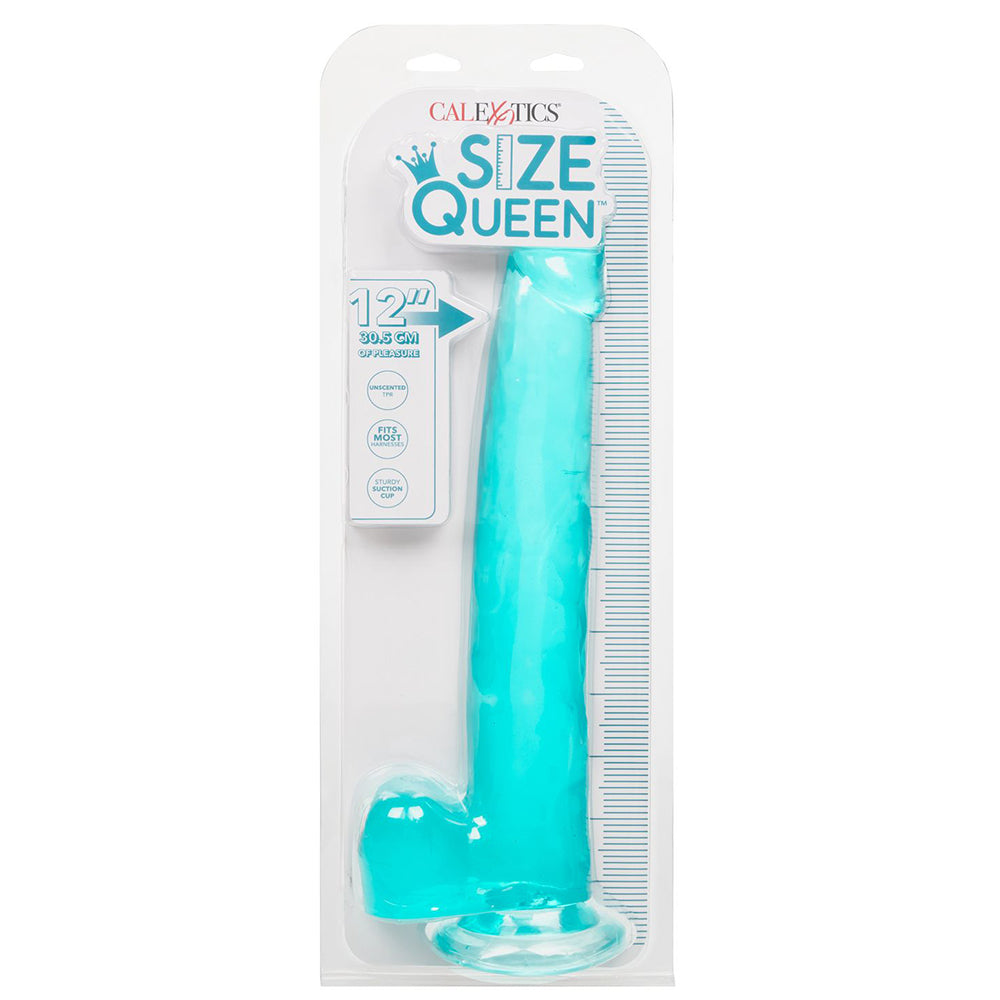 Size Queen 12 Inch Jelly Dildo in Blue Dildo Sex Toys > Realistic Dildos