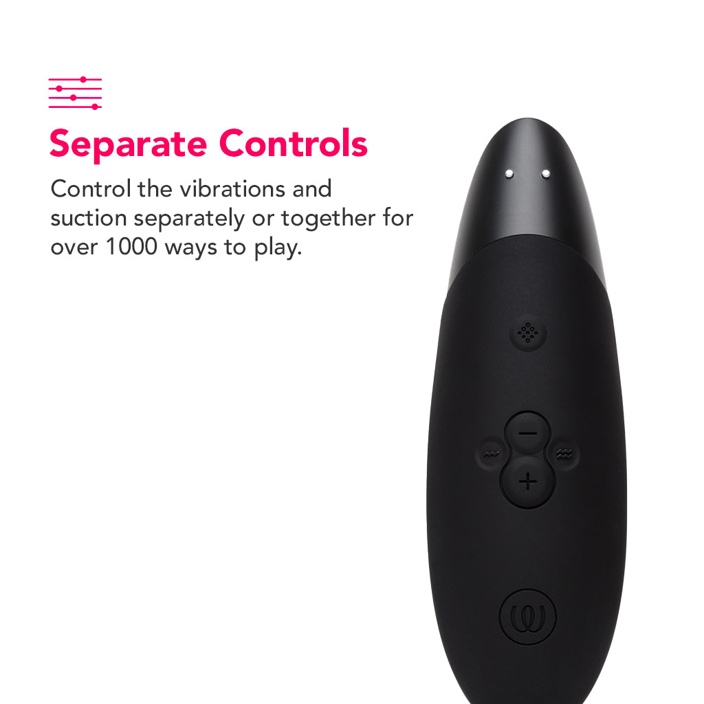Womanizer Enhance Pleasure Air Vibe in Black Vibrators > Clitoral Suction & Stimulation