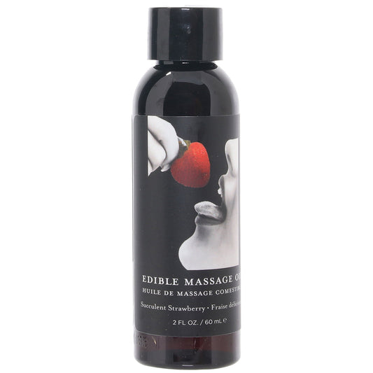 Edible Massage Oil 2oz/60ml in Succulent Strawberry