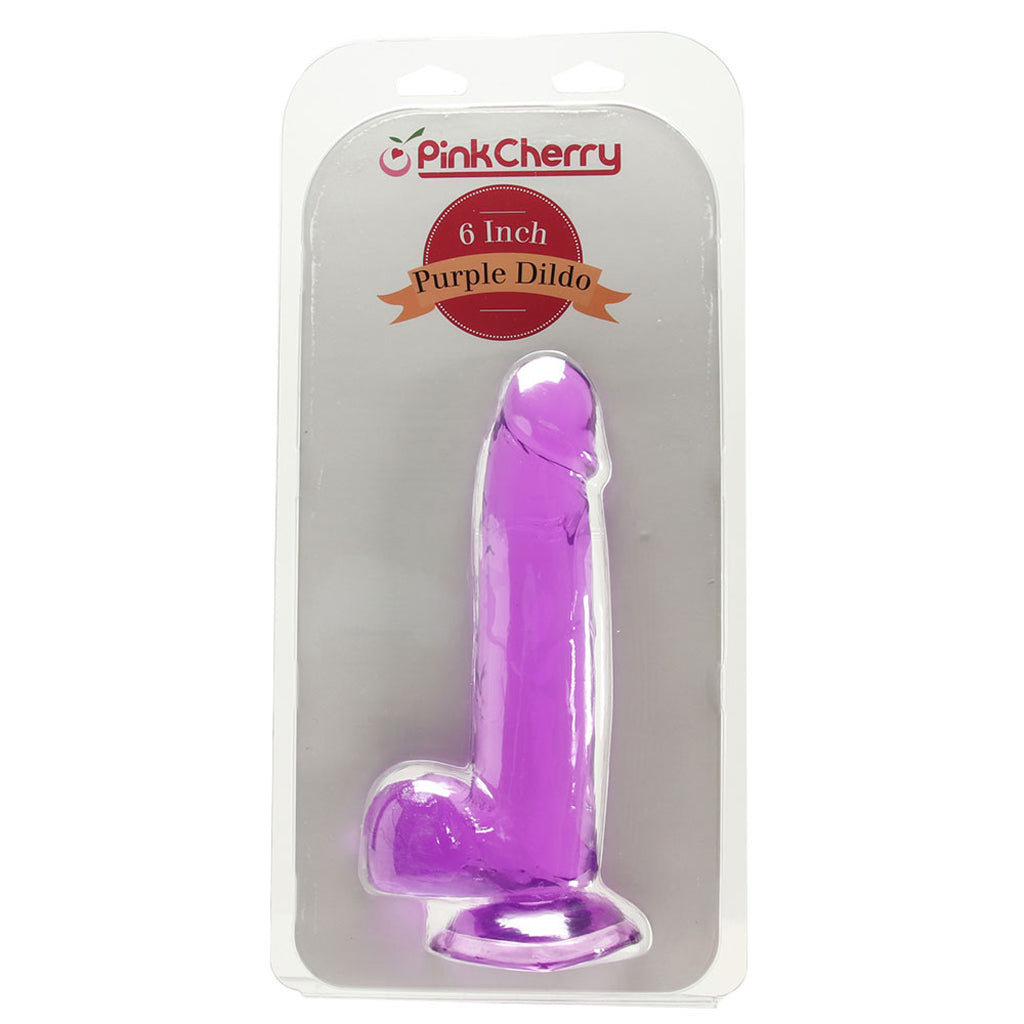 PinkCherry 6 Inch Purple Dildo Dildo Sex Toys > Realistic Dildos