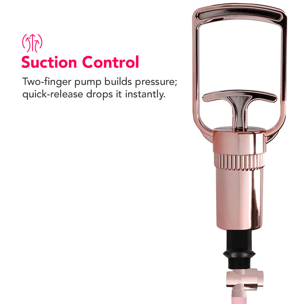 Pumped Rose Gold Clitoral & Nipple Pump Set in Medium Bondage and Fetish > Nipple Stimulators & Clamps