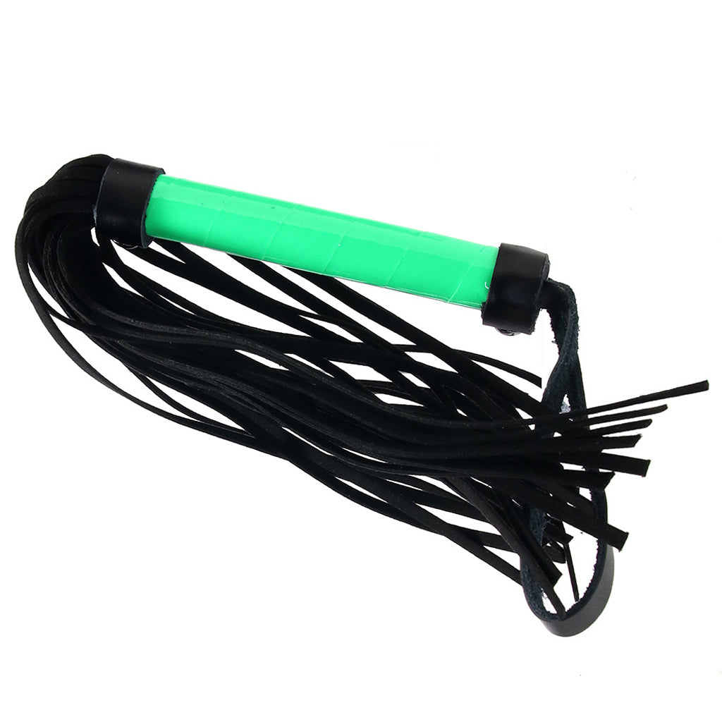 Electra Play Things Flogger in Neon Green Bondage and Fetish > Whips and Crops