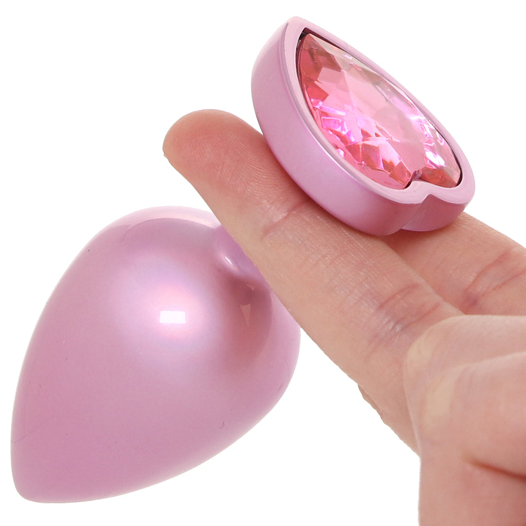 Booty Bling Pink Metal Jewelled Butt Plug in Large Anal Sex Toys > Butt Plugs