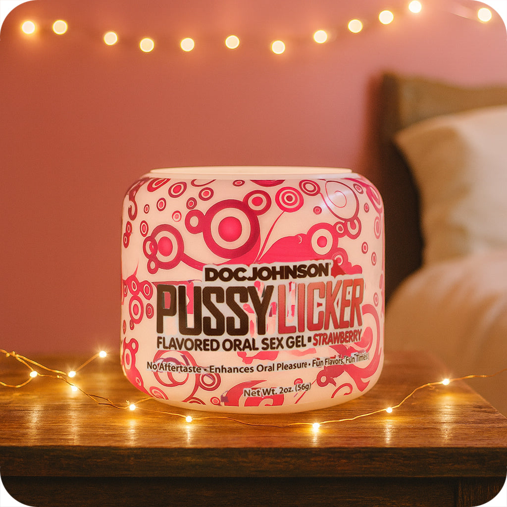 Pussy Licker Strawberry Oral Sex Gel in 2oz/56.6g Lubes and Lotions > Flavored Sex Lubes