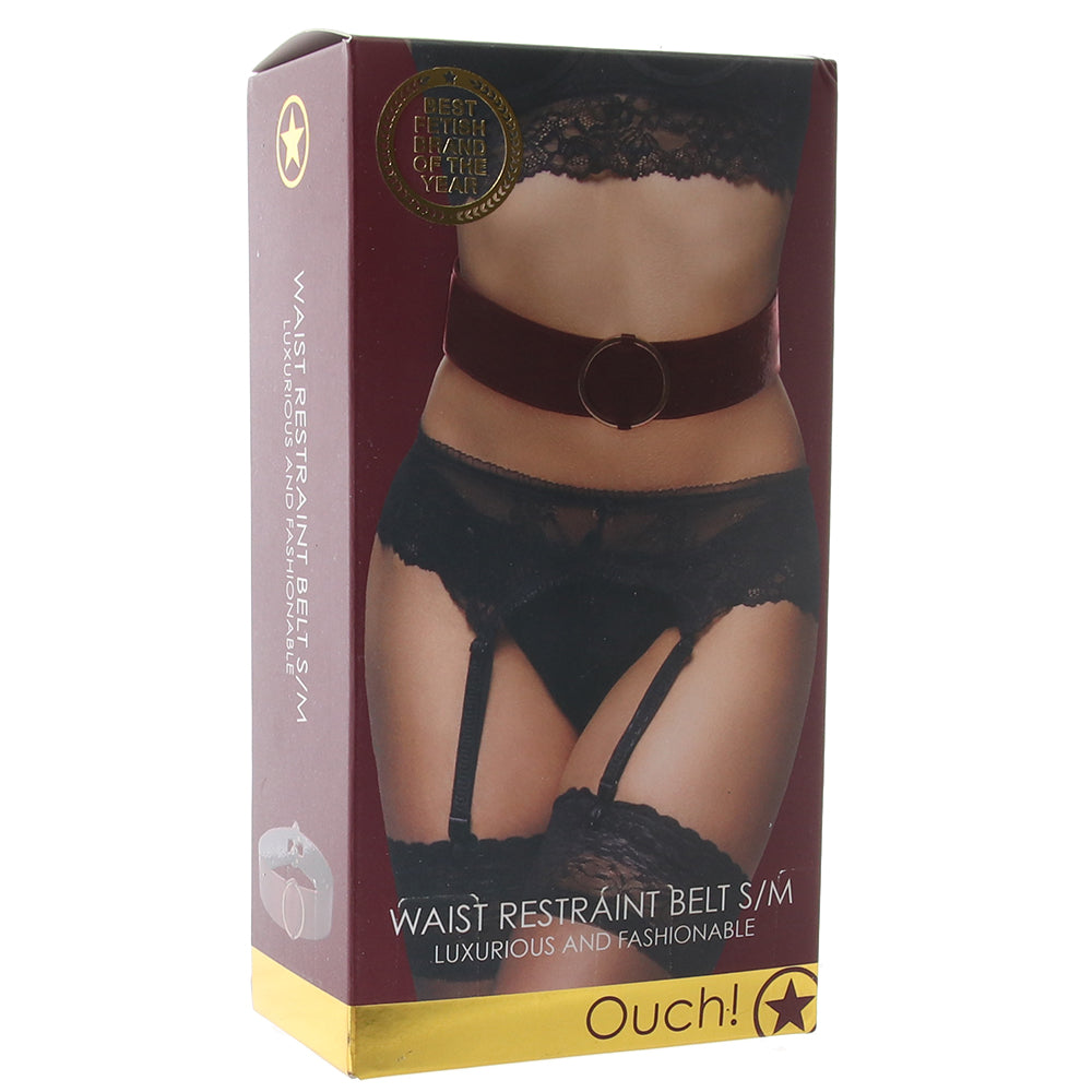 Ouch! Halo Burgundy Waist Bondage Belt /M Bondage and Fetish > Restraints