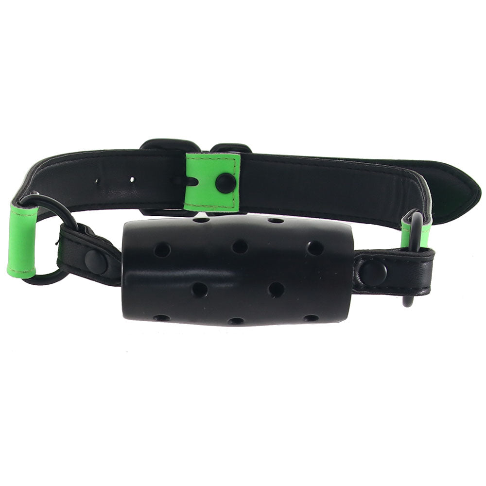 Ouch! Glow in the Dark Breathable Cylinder Gag Bondage and Fetish > Ball Gags & Mouth Restraints