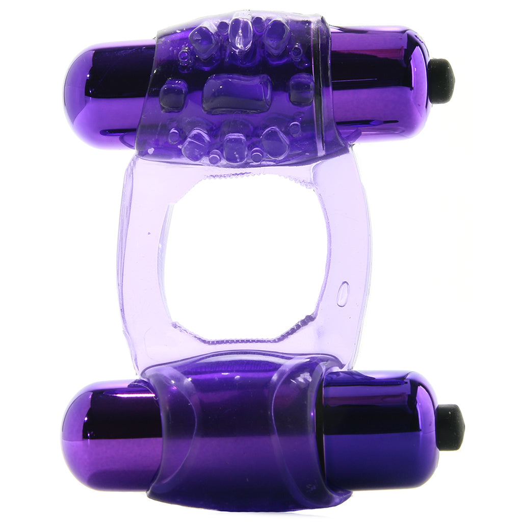 Duo-Vibrating Super Ring in Purple Cock Rings