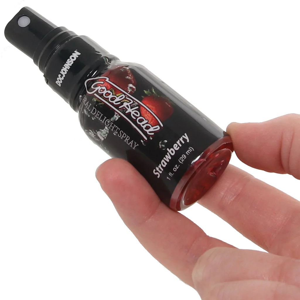 GoodHead Oral Delight Spray 1oz in Strawberry Lubes and Lotions > Flavored Sex Lubes