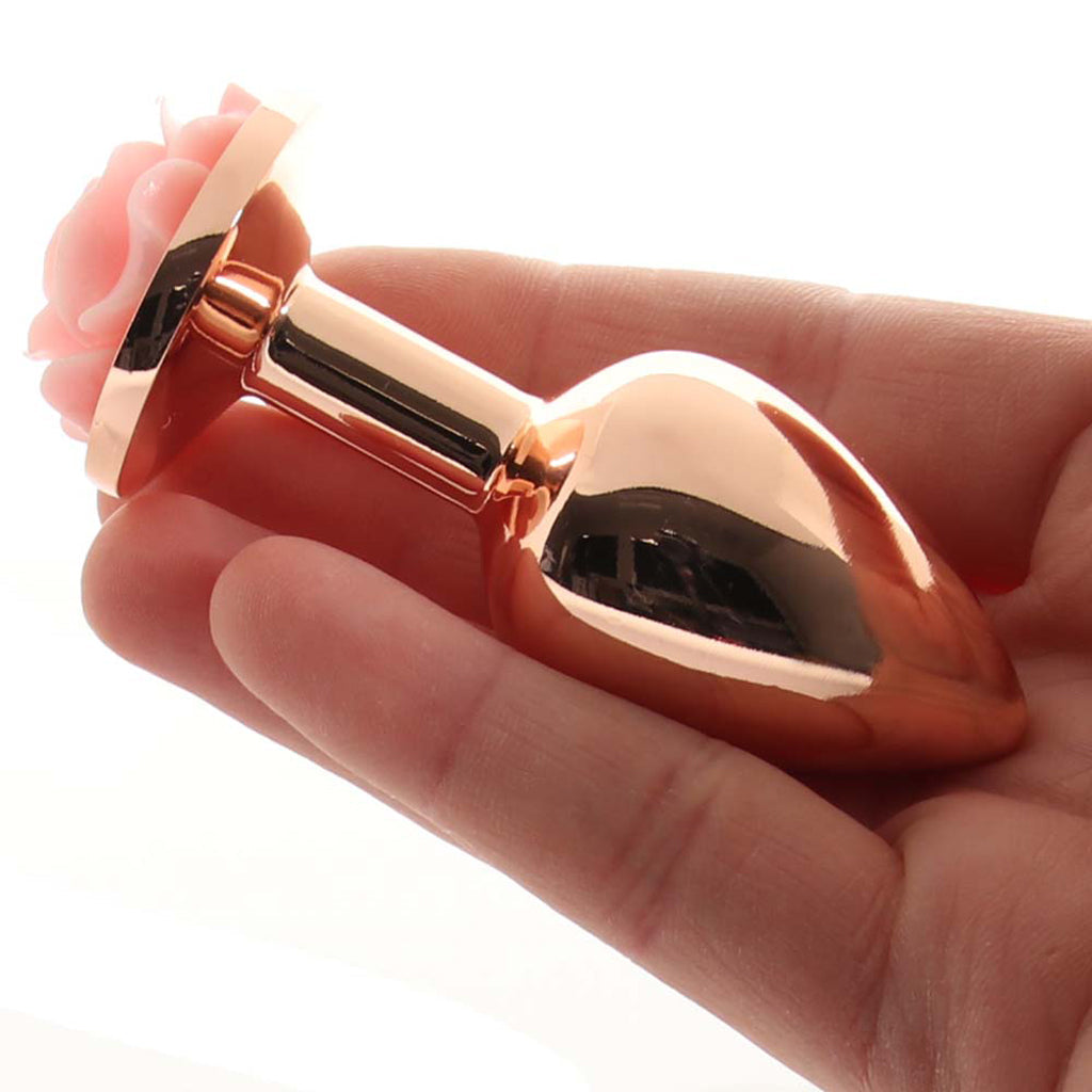 Rear Assets Small Rose Aluminum Plug in Rose/Pink Anal Sex Toys > Butt Plugs