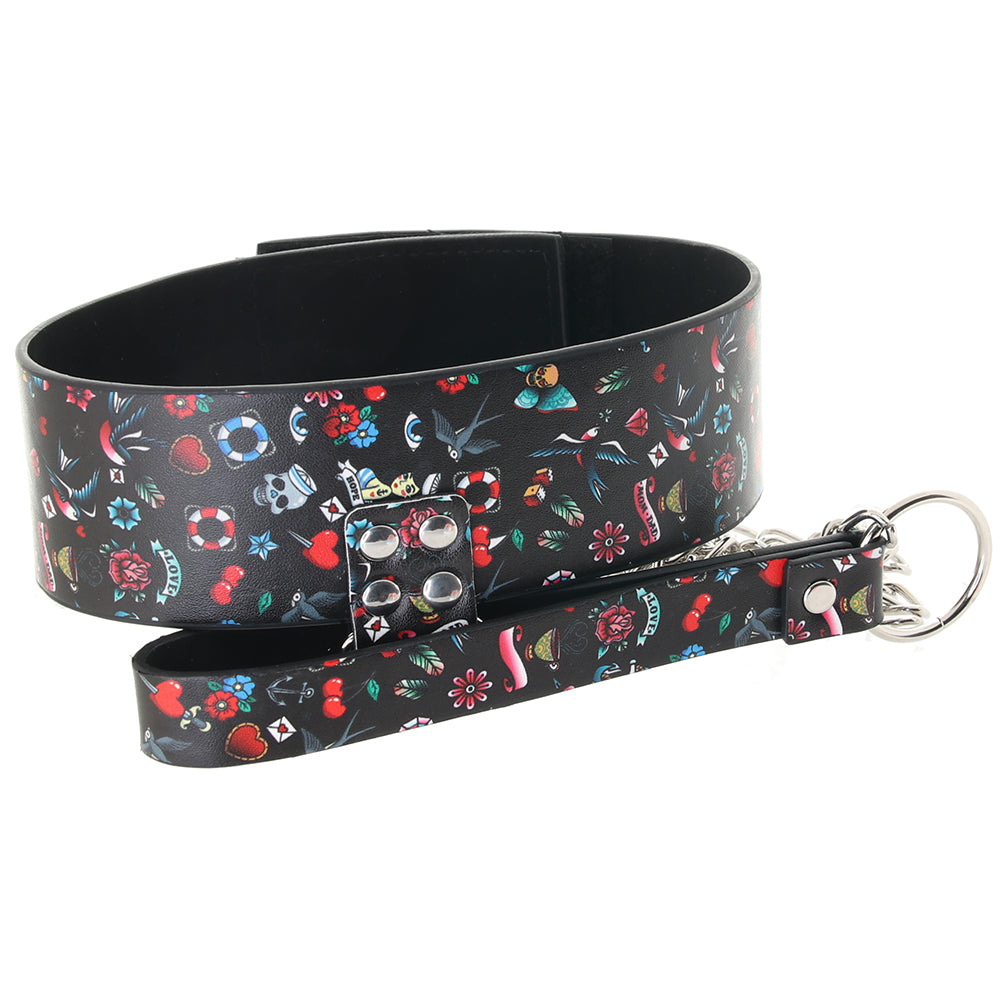 Ouch! Old School Tattoo Leash & Collar Bondage and Fetish > Leashes and Collars