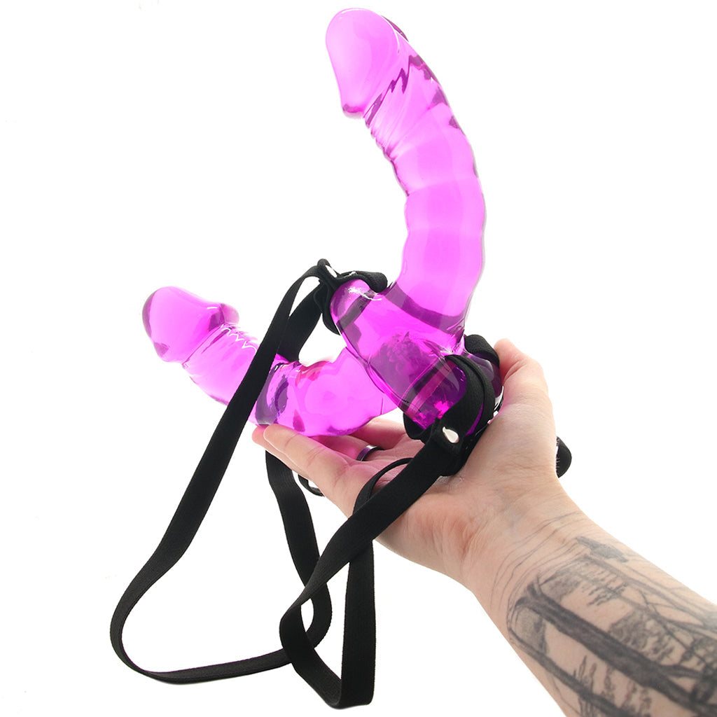 Lux Fetish Pleasure For 2 Double Ended Strap-On Dildo Sex Toys > Strap-On and Harnesses