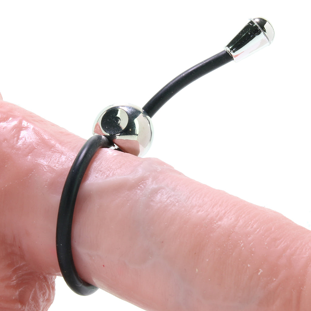 E-Z Cinch Silicone Lasso Cock Ring in Black Cock Rings