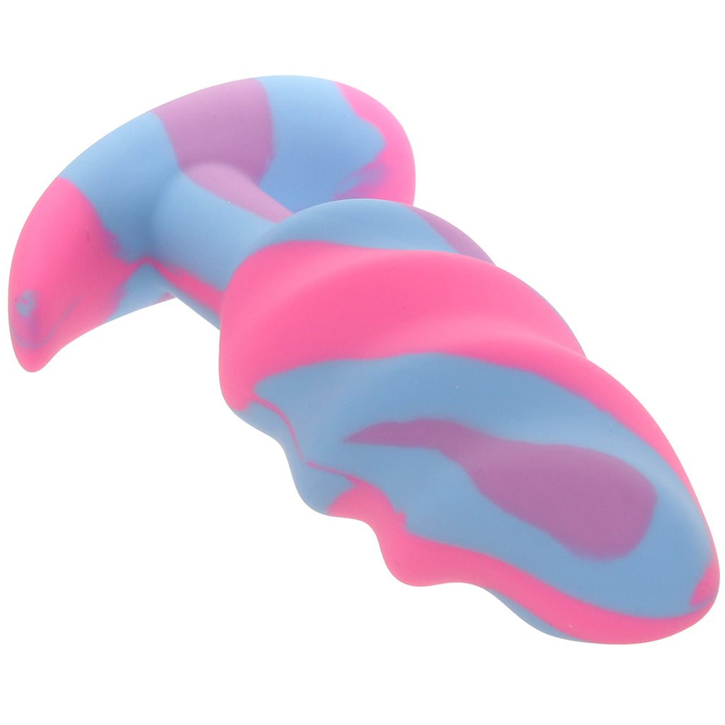 Creature Cocks Unicorn Swirl Silicone Butt Plug in Medium Anal Sex Toys > Butt Plugs
