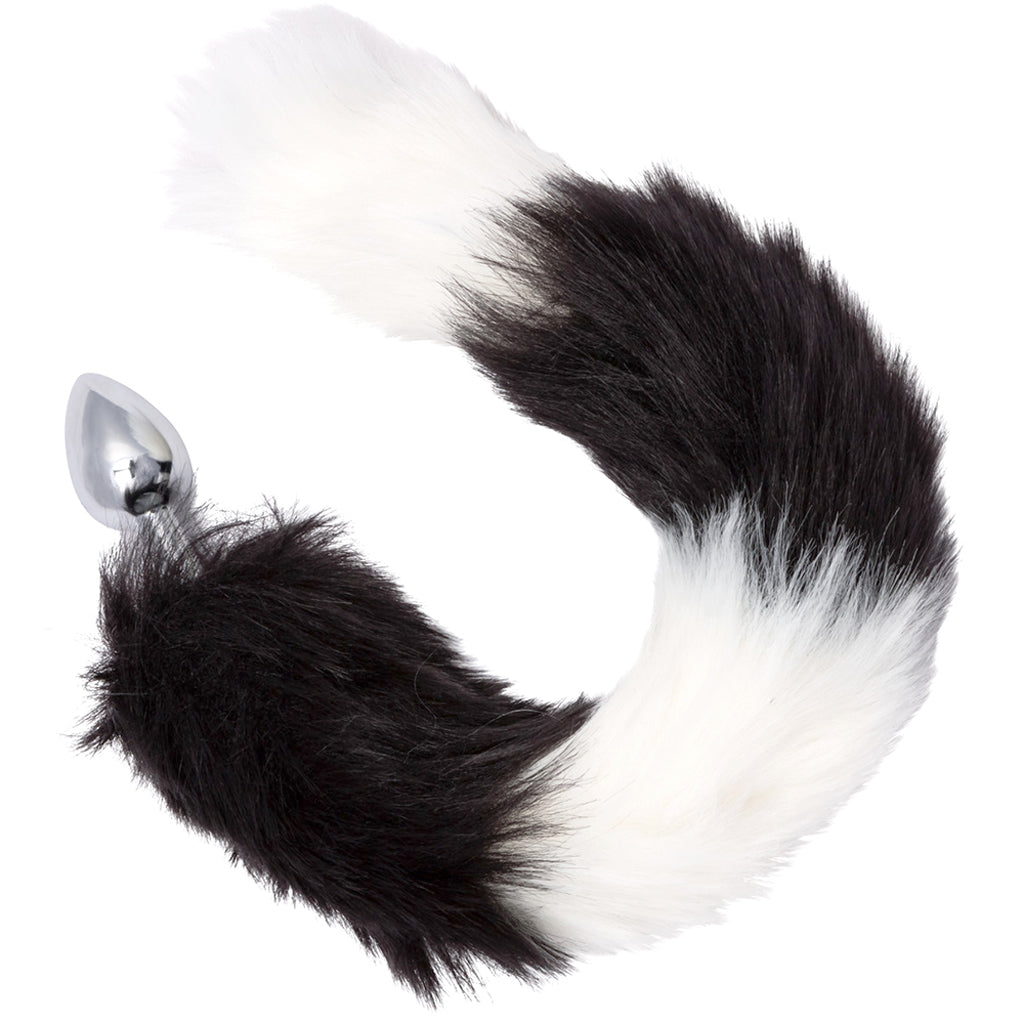 Running Wild Black & White Tail Plug Anal Sex Toys > Butt Plugs