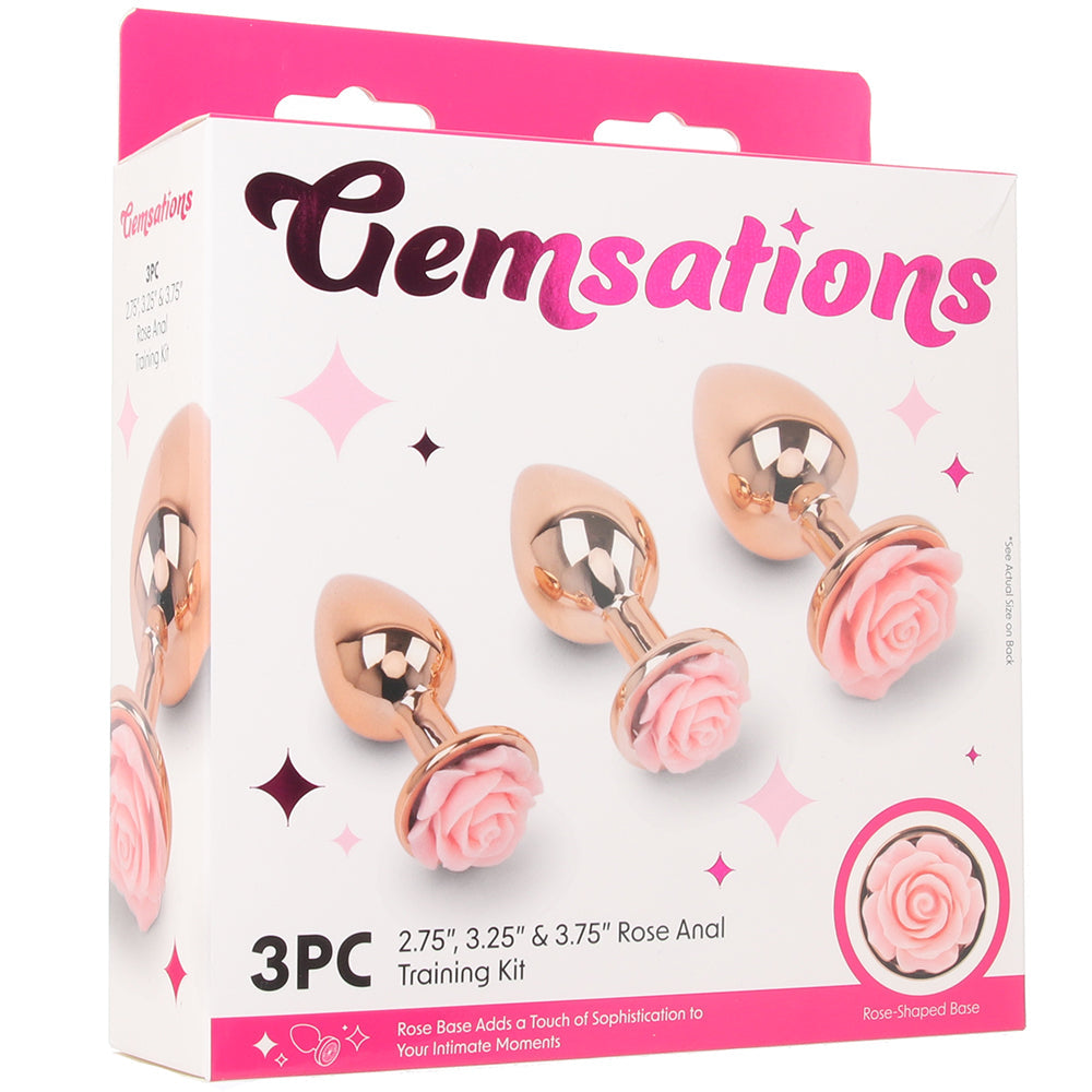Gemsations 3pc Rose Anal Training Kit Anal Sex Toys > Butt Plugs