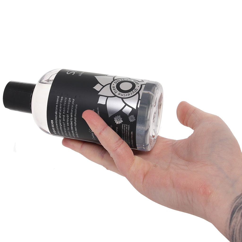 Silver Silicone Intimate Lubricant in 8.5oz/255ml Lubes and Lotions > Silicone Based Sex Lubes