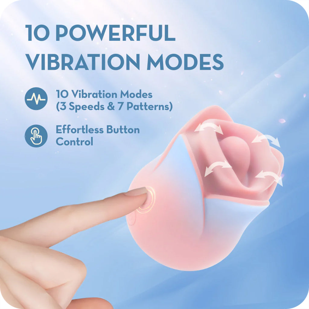 Blush Kissing Rose Vibe Vibrators > Clitoral Stimulators