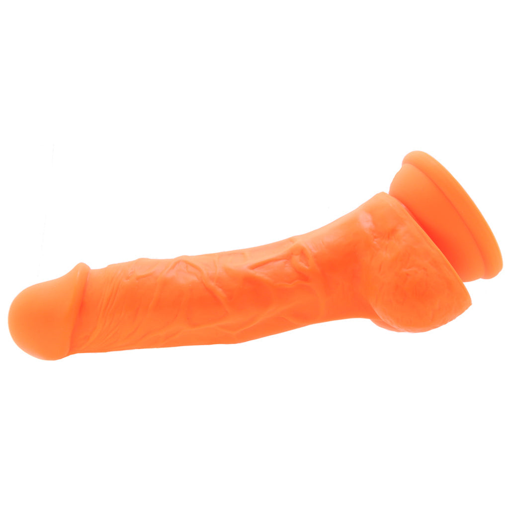 Neo Elite 7.5 Inch Dual Density Silicone Cock in Orange Dildo Sex Toys > Realistic Dildos