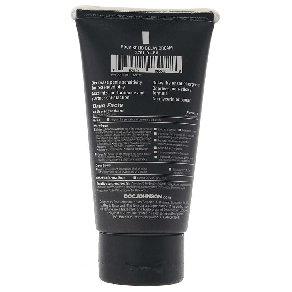 Rock Solid Delay Cream in 2oz Lubes and Lotions > Sexual Stimulants