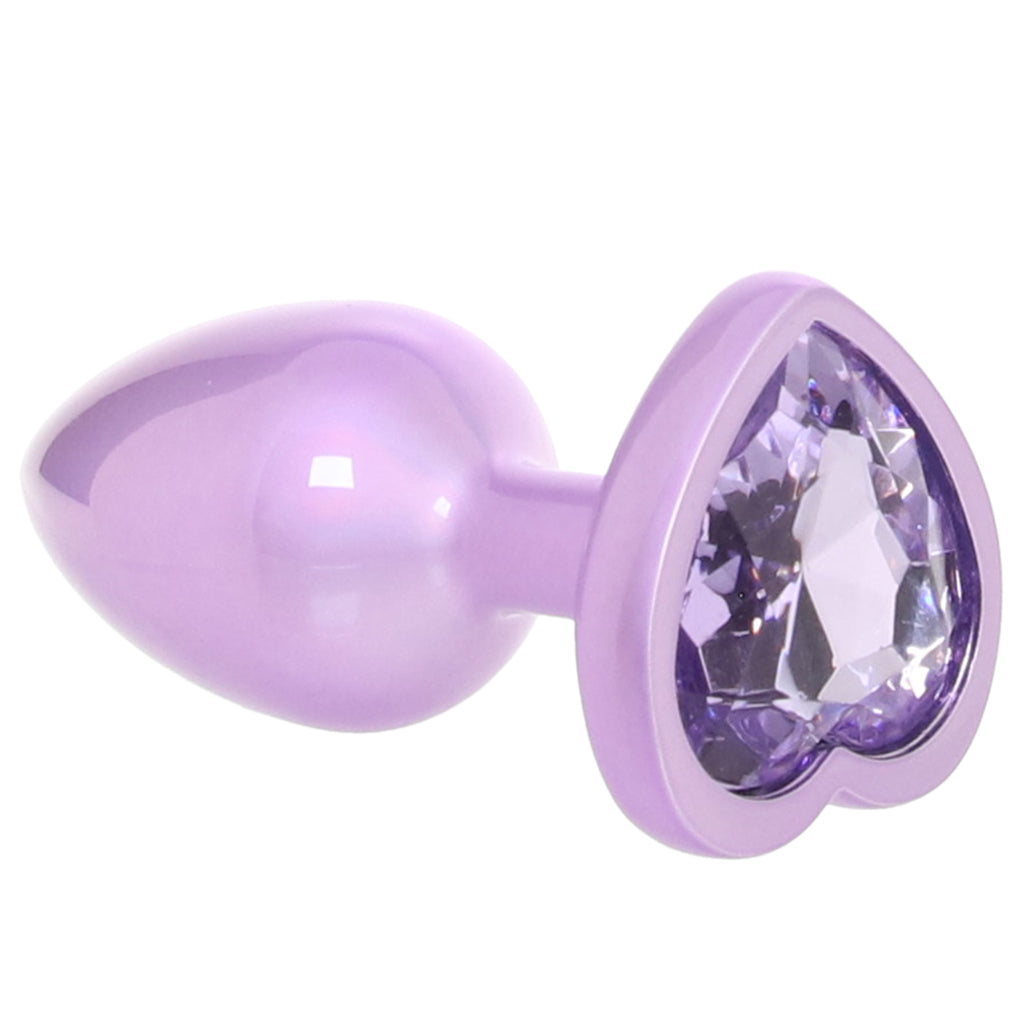 Jewel Amethyst Heart Plug in Small Anal Sex Toys > Butt Plugs