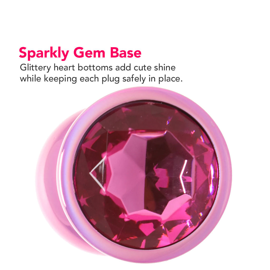 Ouch! Paris Collection Metal Anal Plug Set in Pink Anal Sex Toys > Butt Plugs