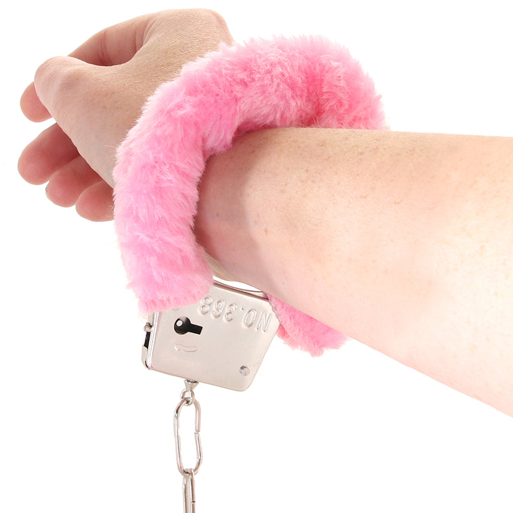 Playful Furry Cuffs with Keys in Pink Bondage and Fetish > Wrist and Ankle Cuffs