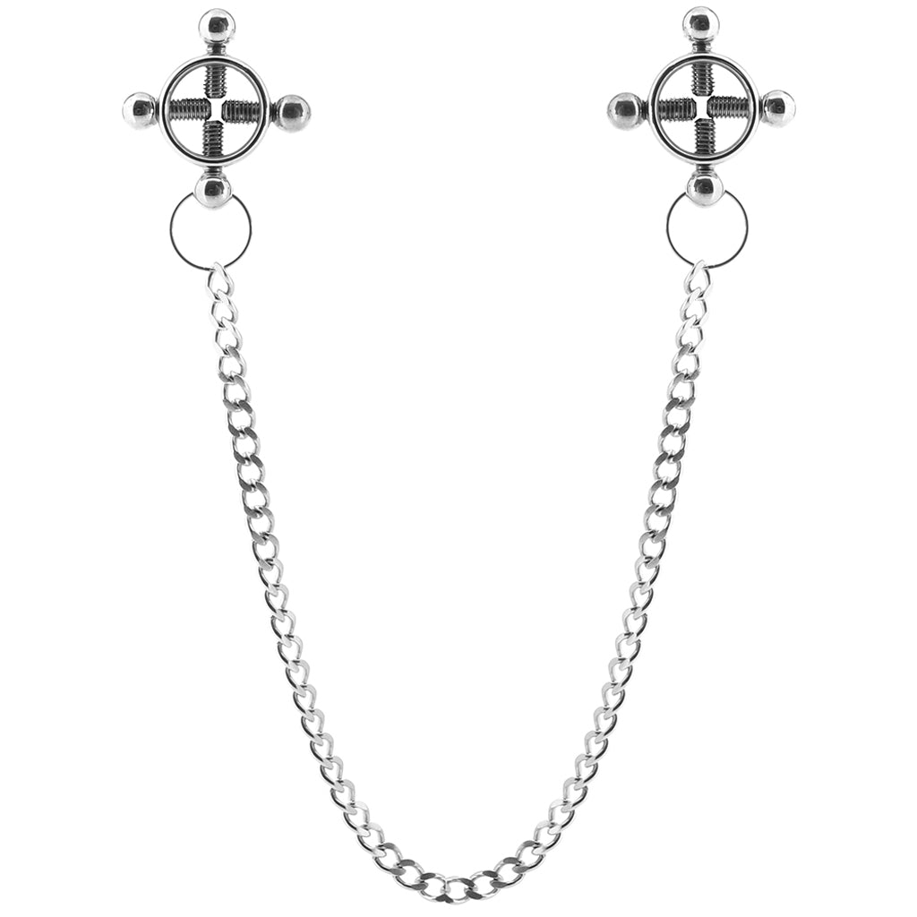 Nipple Grips 4-Point Nipple Press and Chain Bondage and Fetish > Nipple Stimulators & Clamps
