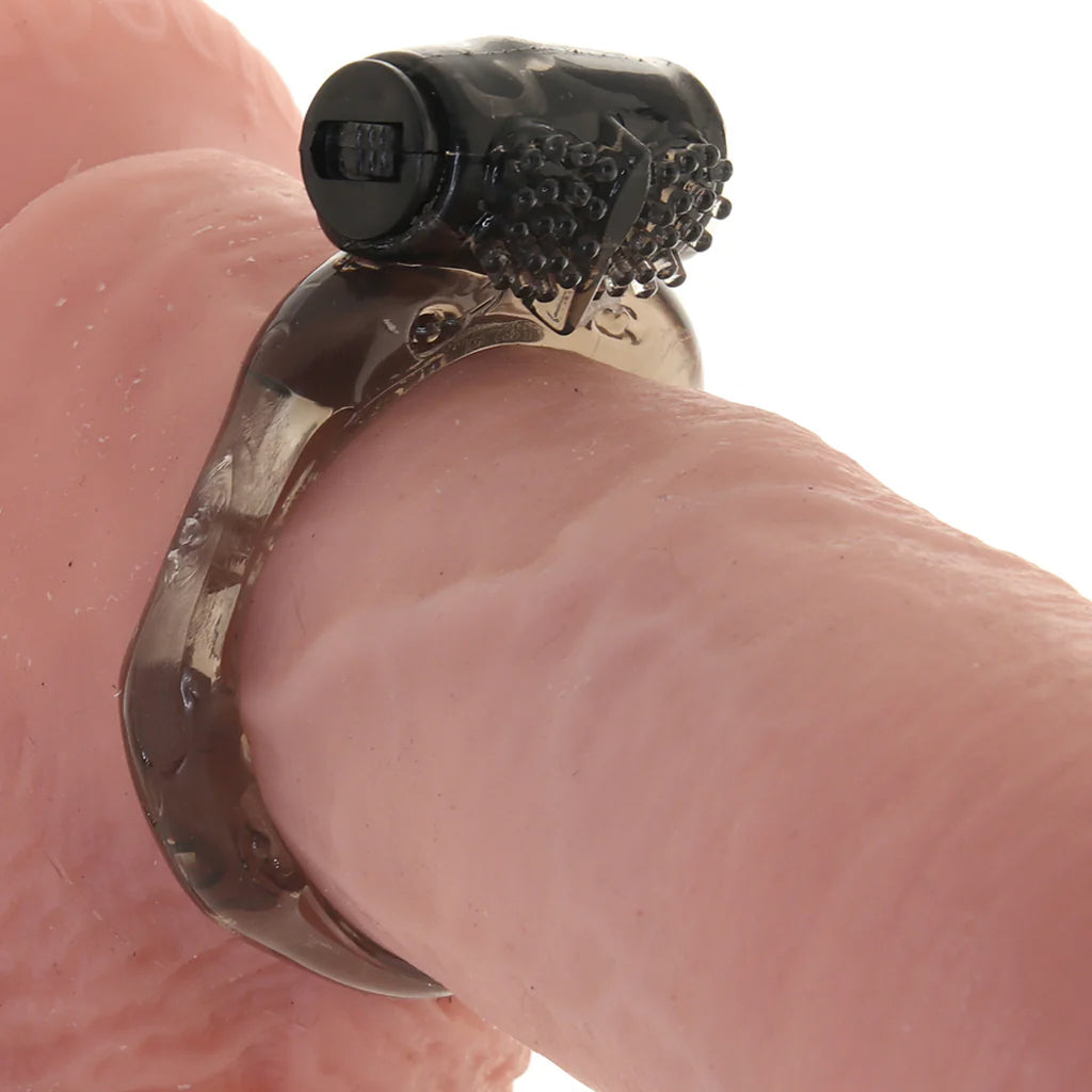 PinkCherry Vibrating Cock Ring in Smoke Cock Rings