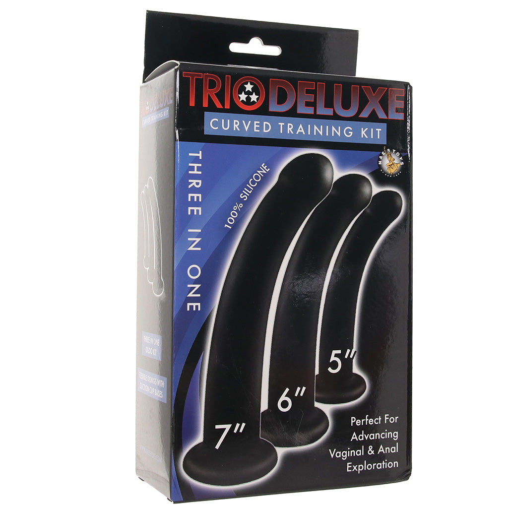 Trio Deluxe Curved Silicone Training Kit Dildo Sex Toys > Anal Dildos