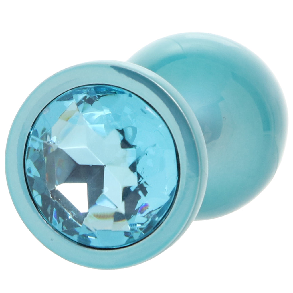 Rear Assets Medium Metal Butt Plug in Teal Anal Sex Toys > Butt Plugs